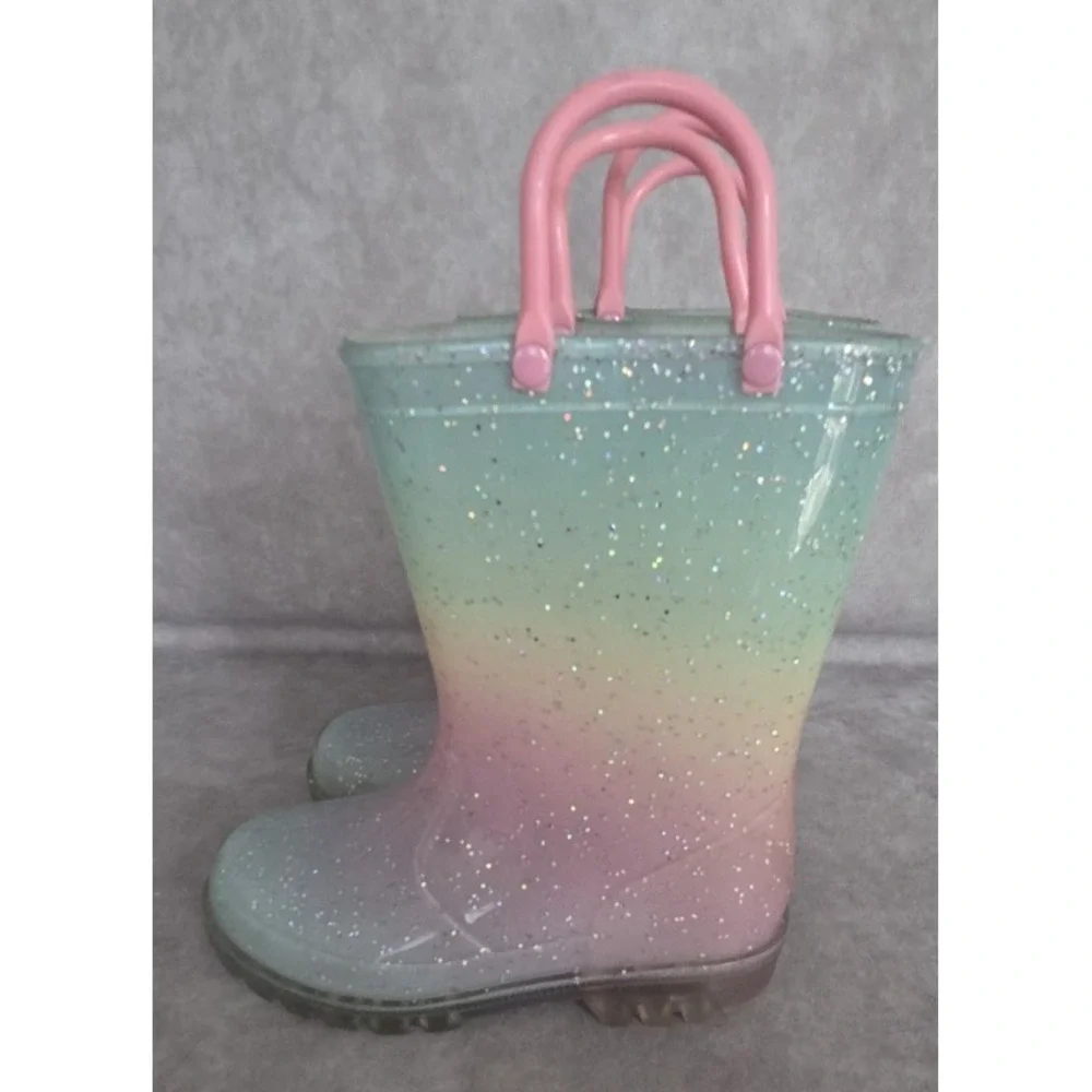 Girls Pastel Rainboots Size 9